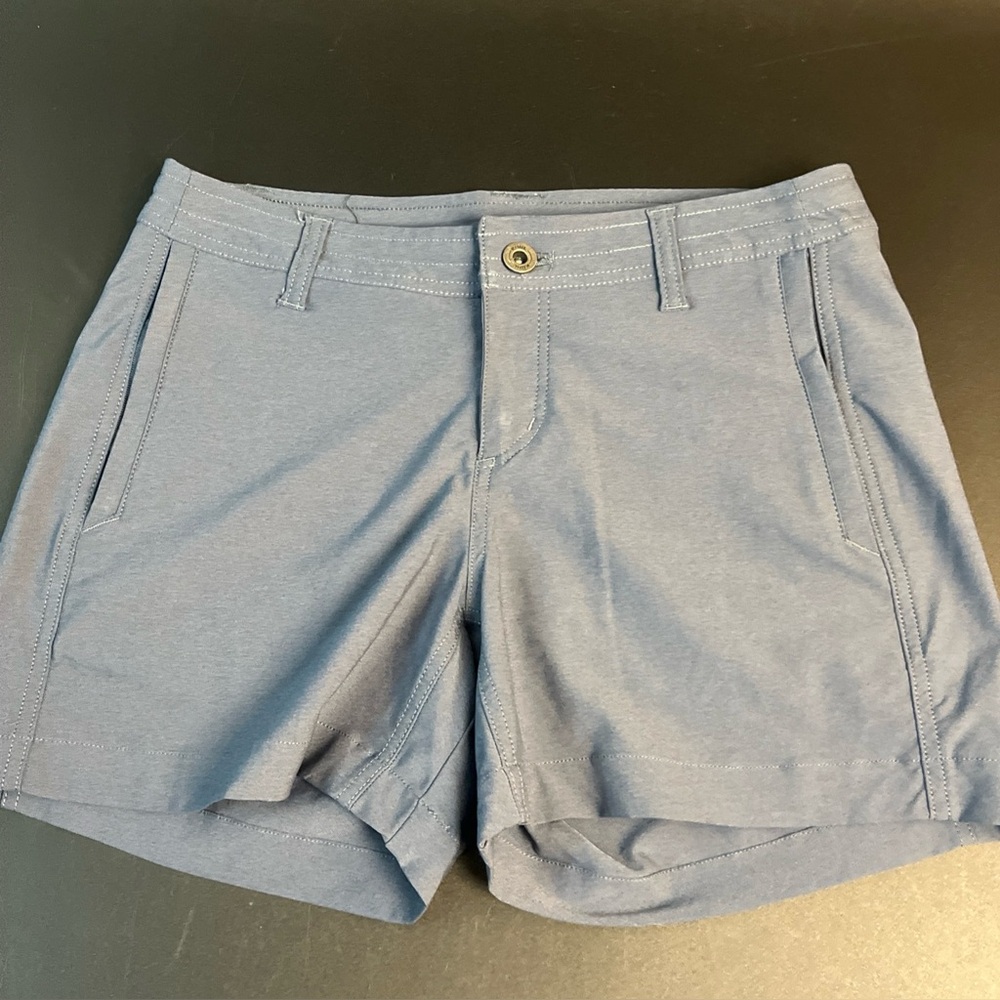 Kuhl Trekr Shorts Womens 2 Navy Blue Hiking Outdoor Lightweight Stretch Camp